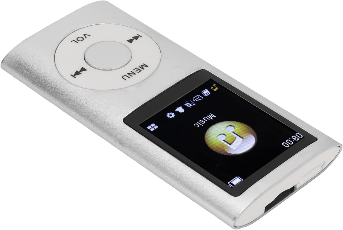 Diyeeni MP3/MP4 1.8 inch 64GB 8H Player, Portable Music Player with Earphone, HD Screen, Support up to Memory Card