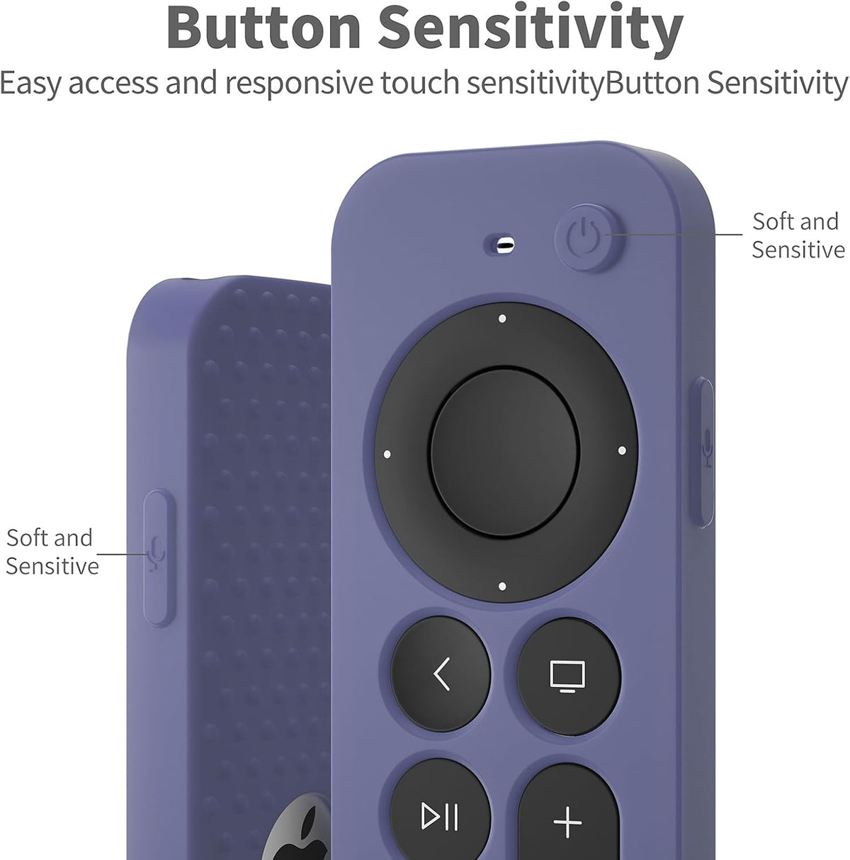 Hi Color 3rd 2023 4K 2nd 2021 Silicone Cover Compatible with Apple TV Siri Remote Shockproof Protective Case for Apple