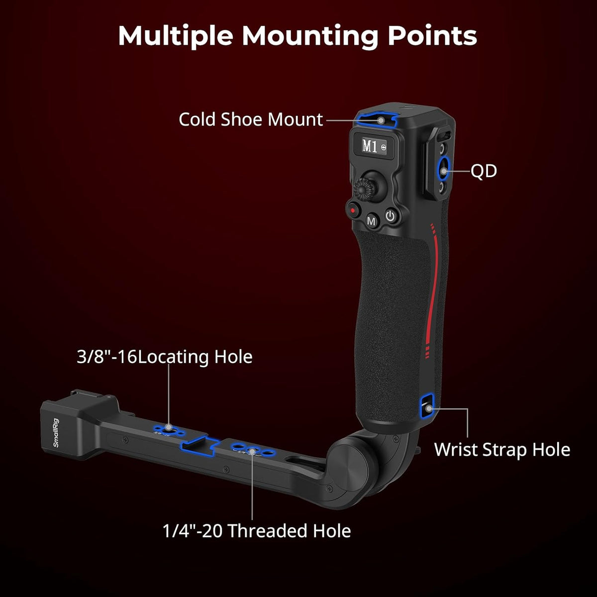 SmallRig Focus Control Dual Grip for DJI RS 2 / RS 3 Pro/RS 4 Pro Gimbal Stabilizer, Dual Handle with NATO Rail, Joystick Operation, Mode Switching, Centering/Locking, Max Load 17.6lb(Not for RS4)