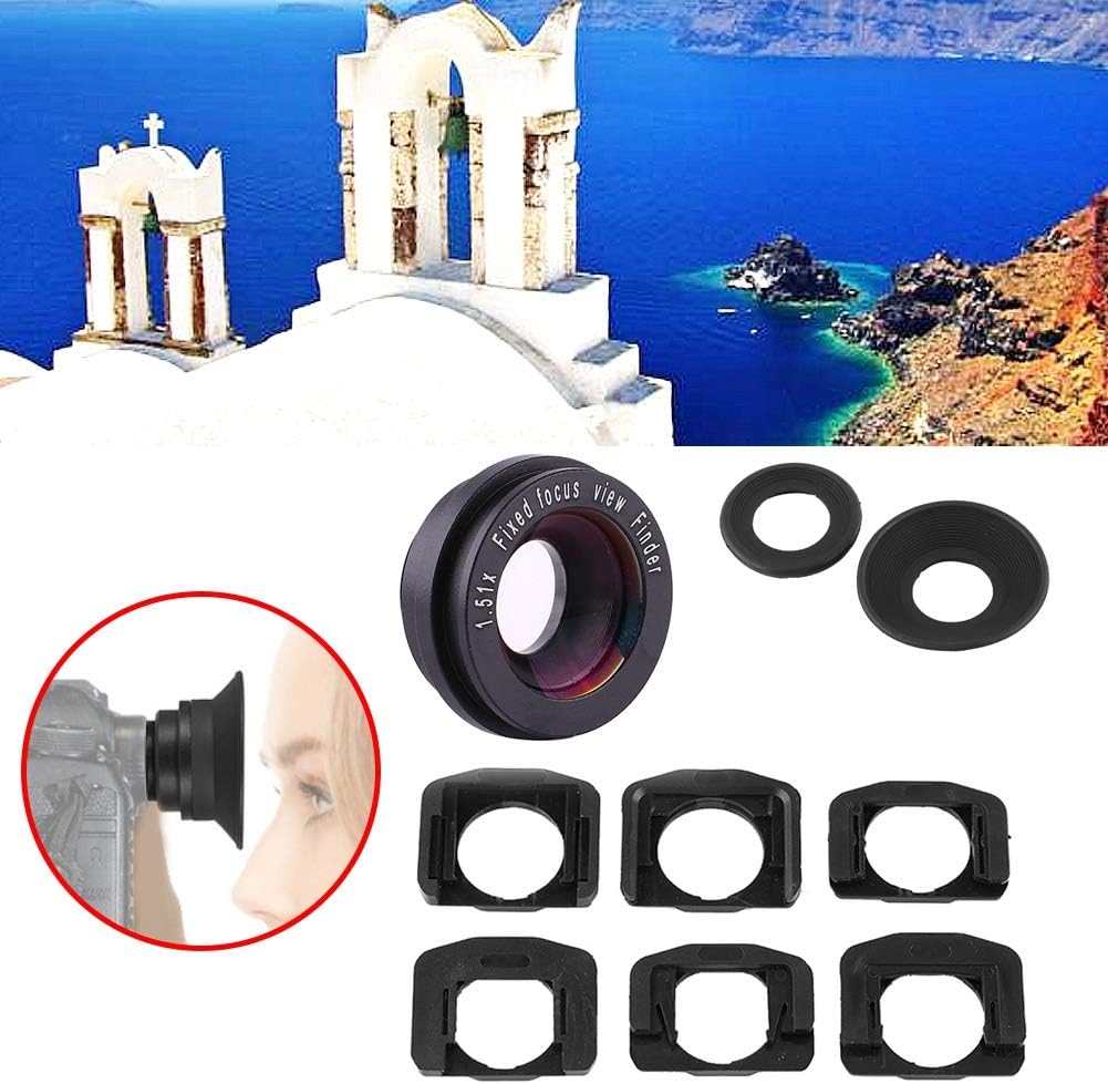 AHANGYGER 1.5X Fixed Focus Viewfinder Eyepiece Magnifier with Eyecup for DSLR Camera, Durable Optical Glass Magnifier