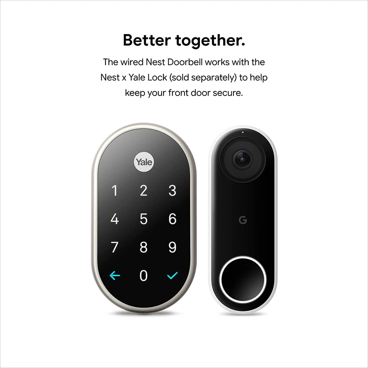 Google indoor Nest Video Doorbell Camera 720p Wired (Renewed)