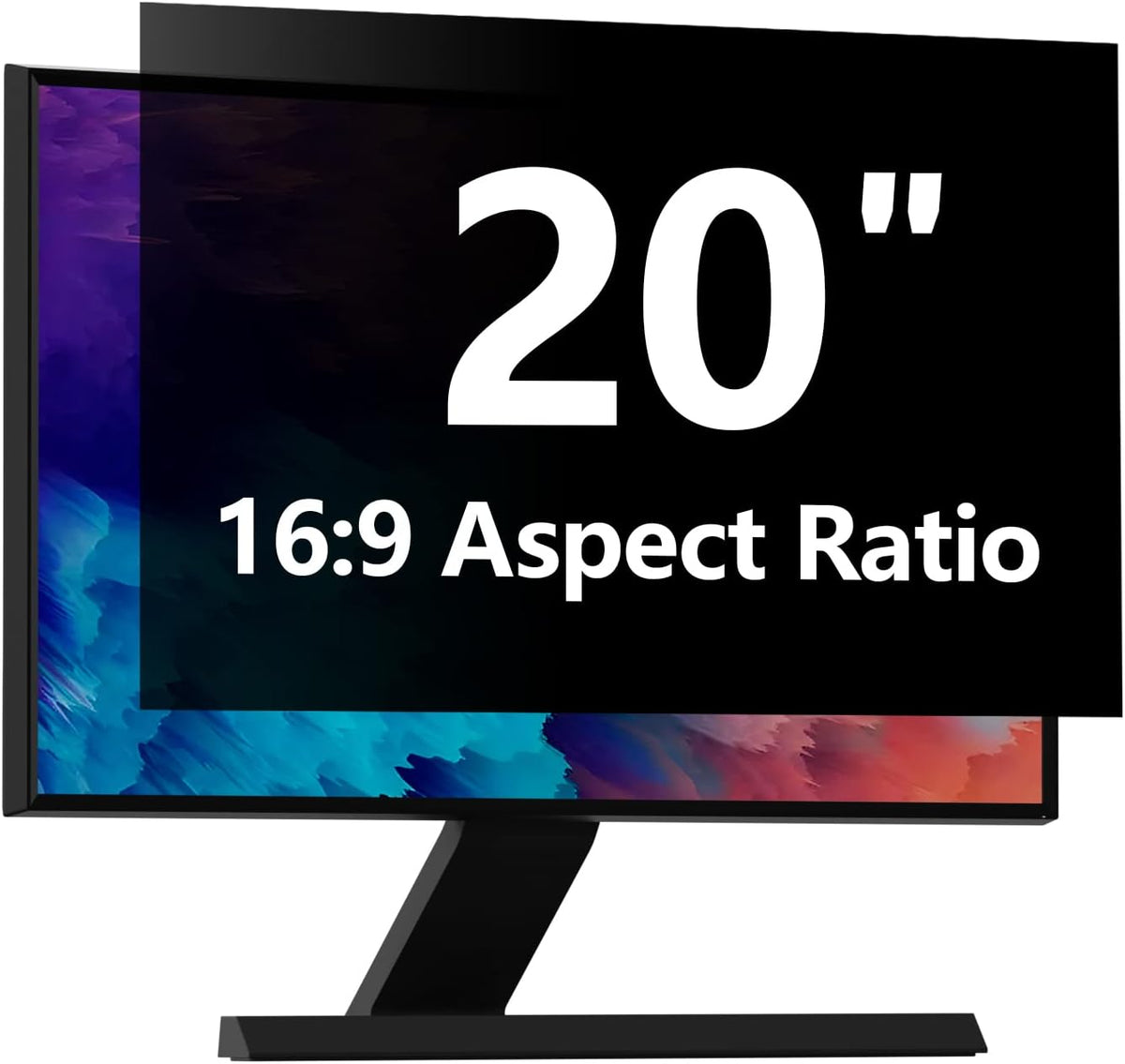Computer Privacy Screen Protector 20 Inch with Hp Dell Acer Asus Samsung LG and More, Removable Security Shield Filter for 16:9 Aspect Ratio Monitor Like ViewSonic Sceptre(20" Diagonal 16:9 1 Pack)
