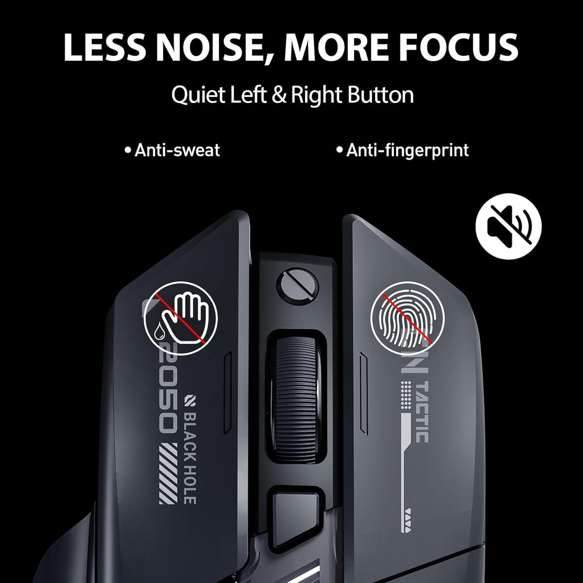 INPHIC A9 Explorer Wireless Mouse for Laptop, 2.4G/Bluetooth 5.0, RGB Lighting, 2400 DPI, Visible Battery, Type-C Charging