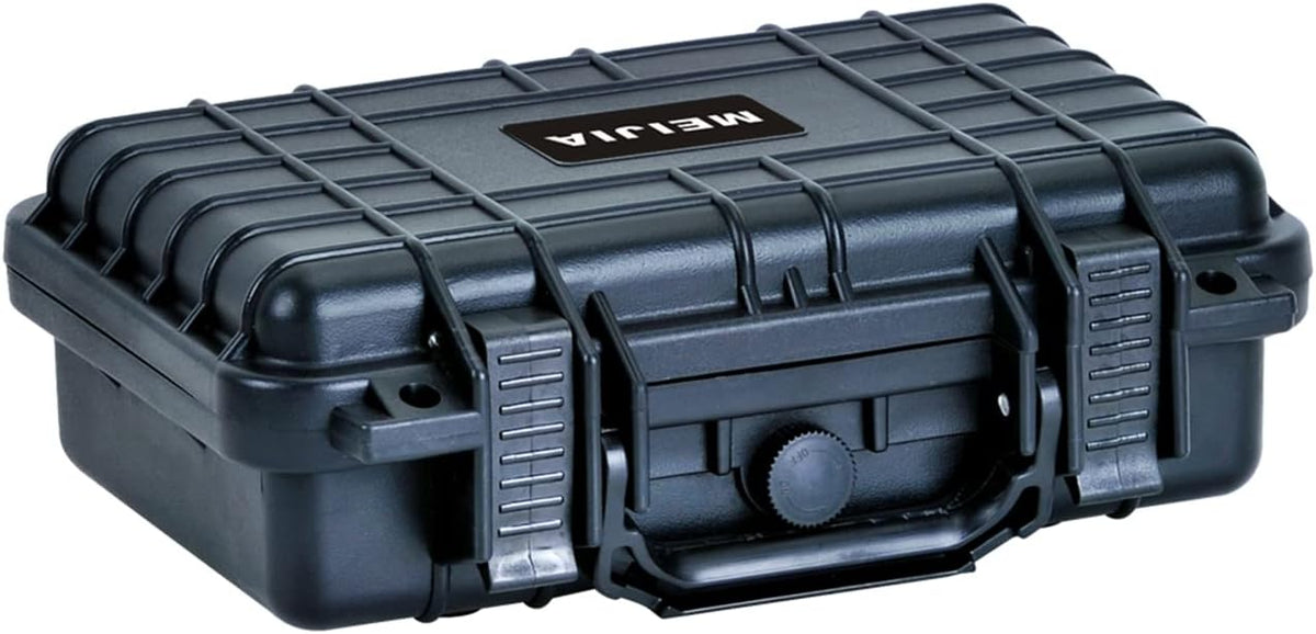 MEIJIA Portable All Weather Waterproof Protective Hard Case, Small Camera Case,Dry Case with Customizable Foam,Fit Use of Drones, Camera,Equipments, 11.65 ”x8.35”x3.78”