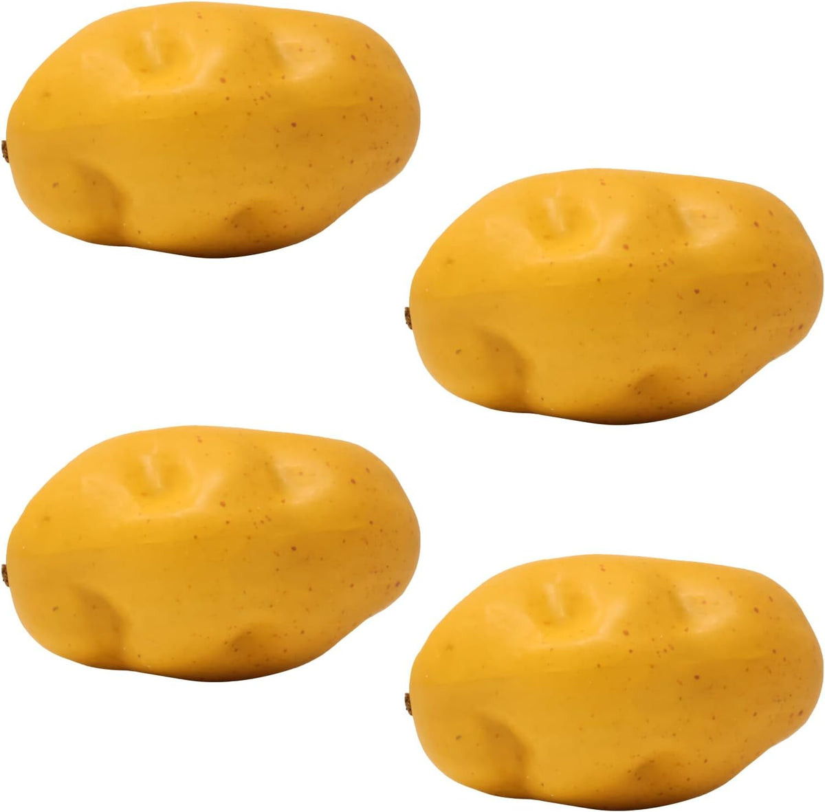 Honbay 4PCS Fake Potatoes Foam Artificial Potatoes Model Ornament Simulation Vegetable for Home Party Tabletop
