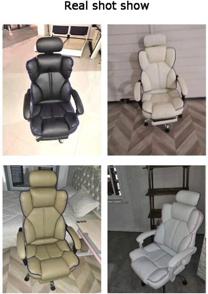 YYDS Chair Reclining Esports Chair Office Boss Chair Luxury Ergonomic Computer Gaming Chair Household Armchair with Footrest Ergonomically (Color : Black Size : Aluminum Alloy feet)