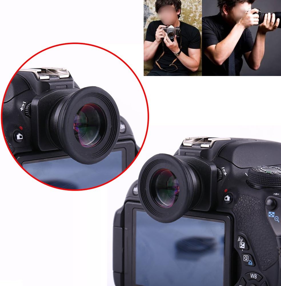 Beufee 1.5X 360 Eyepiece Magnifier, Fixed Focus Viewfinder Eyepiece Magnifier Eyecup Rotatable Design Replaces Eye Cup
