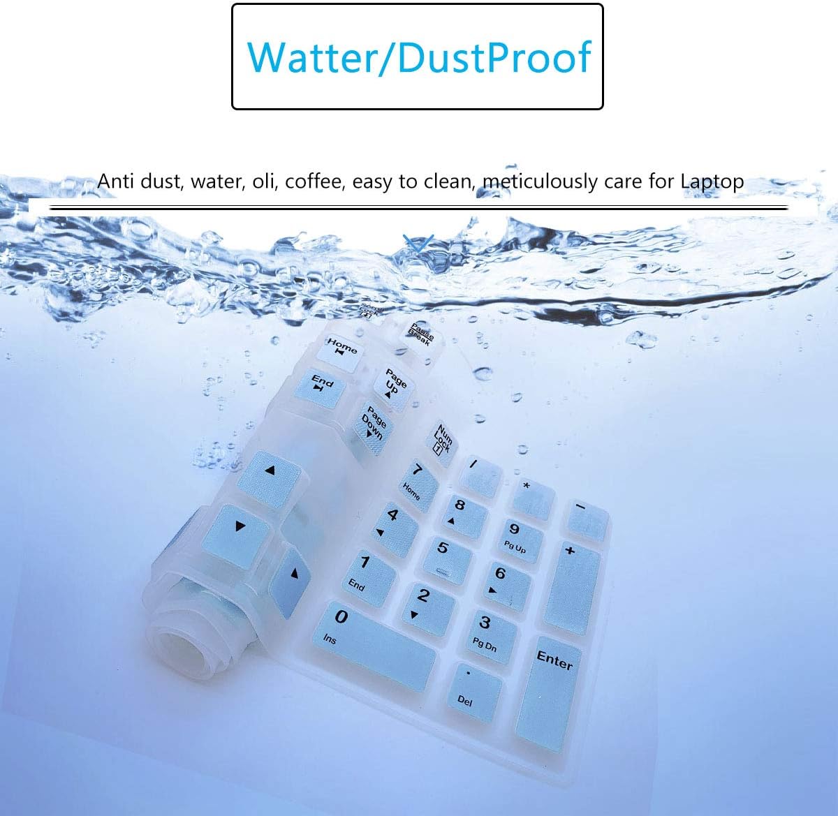 MUBUY Keyboard Cover & Skin Protector for Logitech MK120 - keyboard Protective Skin, US Layout