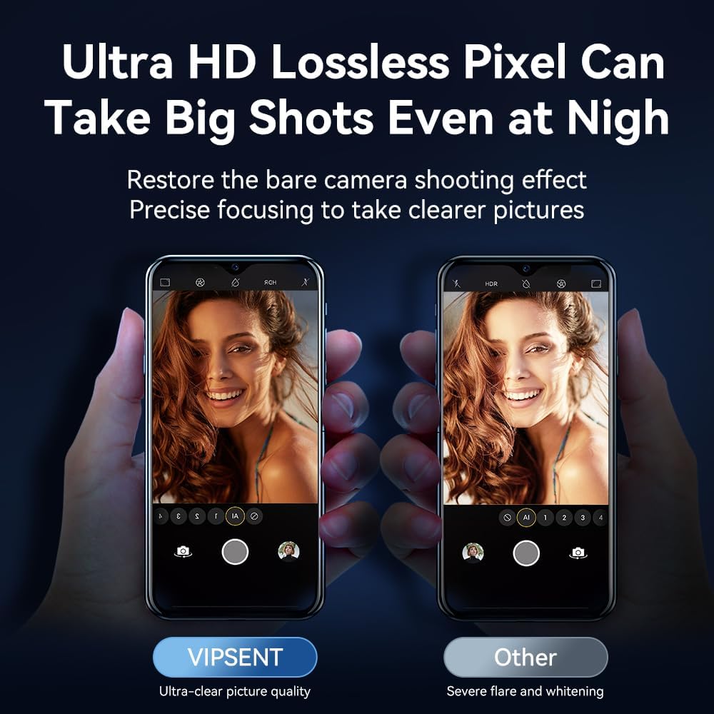 Camera Lens Protector for iPhone 13 6.1" / iPhone 13 Mini 5.4",9H Tempered Glass，Ultra HD, Scratch Resistance Easy to Install，Case Friendly，[Does not Affect Night Shots] 3-Pack