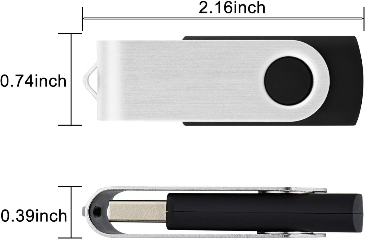 KOOTION 5 X 64 GB USB 3.0 Flash Drive 64GB Thumb Drives 3.0 Swivel Memory Stick USB 3.0 Drive Backup Jump Drive for Storage USB Stick Keychain Design (Multicolor 5 Pack)