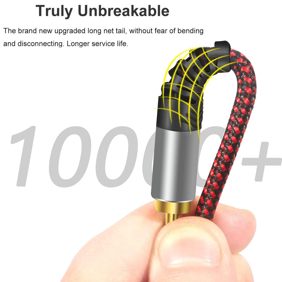 RCA Cable 5Ft,2Rca Male to 2-RCA Male Audio Stereo Subwoofer Cable [Hi-Fi Sound] Nylon-Braided Auxiliary Audio Cord for Home Theater, HDTV, Amplifiers, Hi-Fi Systems,Speakers and etc (5Ft)