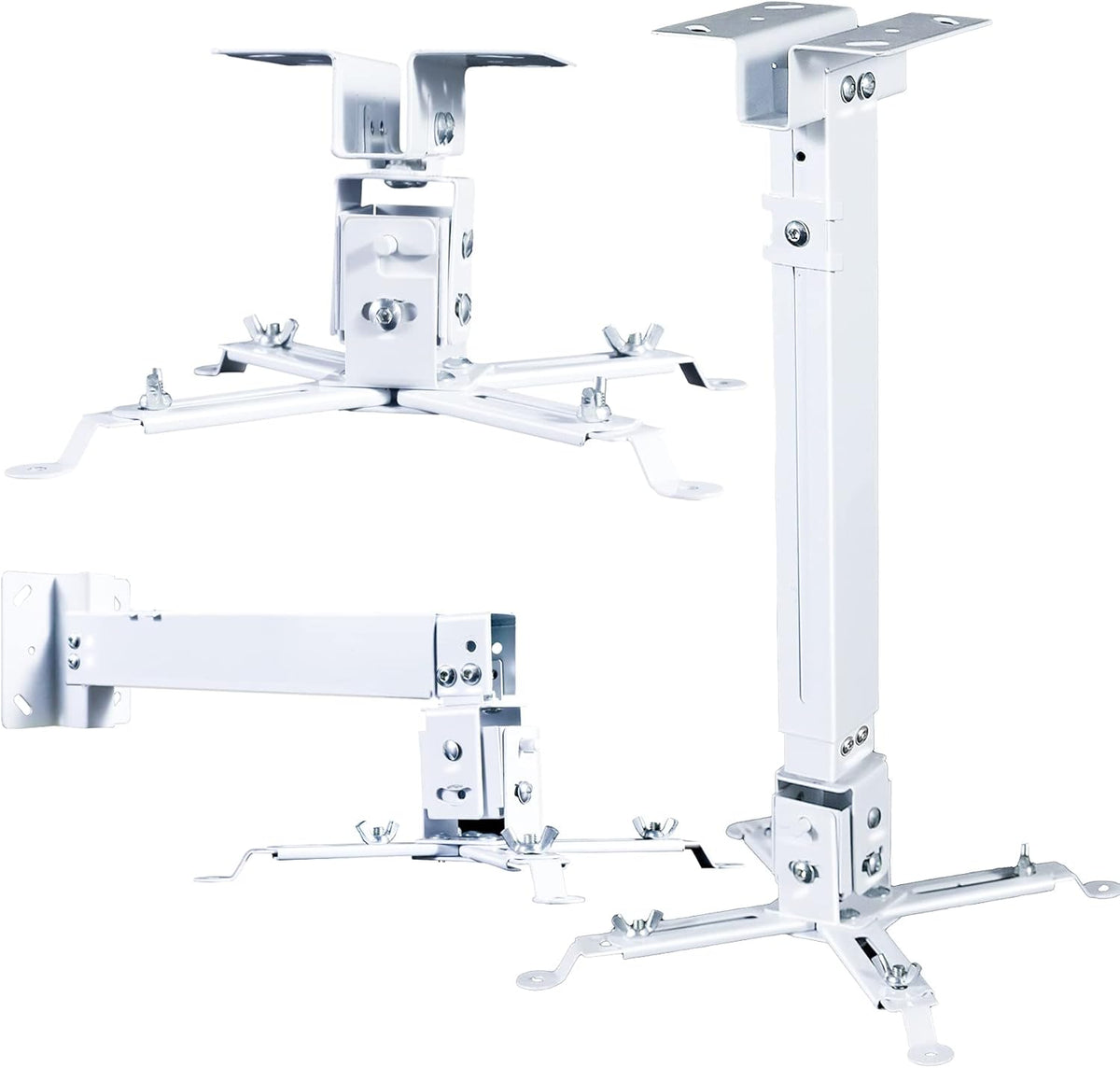Homcine 11 13.7 Inches Projector Ceiling Wall Mount Adjustable Height from to Bracket with Extendable Arms Low Profile