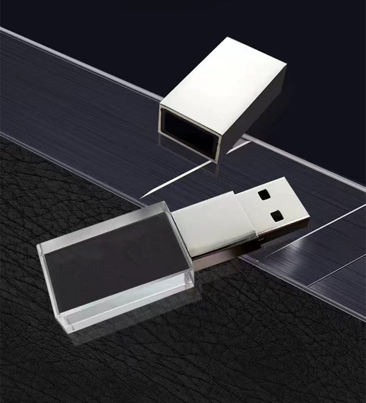 HZBDBLT 3.0 (32, Crystal USB Flash Drive LED Lighting Memory Stick Birthday Wedding Gift Pen Drive GB)