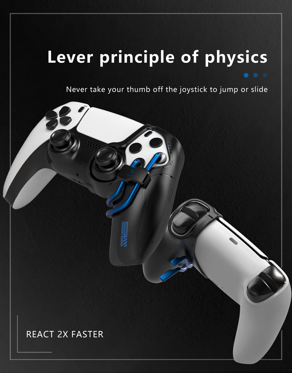 EXknight Deathclaw Back Paddles Attachment, Back Buttons Adapter for PS5 Controller