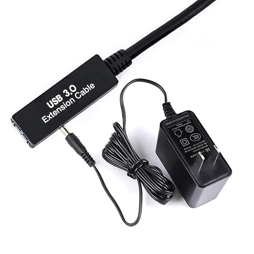 100FT USB 3.0 Active Extension Cable, USB 3.0 Extension Cord A-Male to A-Female, With High-Speed Data Signal Amplifier, Compatible With Quest 3,VR,Rift,360 Kinect,Xbox,Webcam,PS4, HD Camera or More