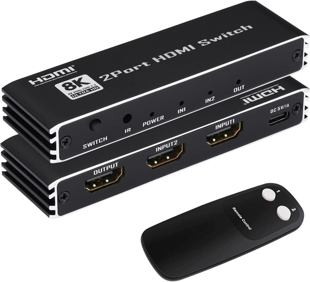 8K 2.1 2.1 2 1 8K@60Hz, 4K@144Hz, 4K@120Hz, 1080P@240Hz, 2.3, 3D, Dolby PS5 Enbuer HDMI Switch, HDMI Switcher in Out