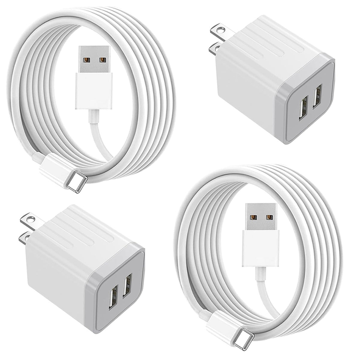 10FT iPhone 16 15 Charger,2Pack Dual Port 20W Fast Charging Block iPad Charger Plug Power Adapter 10Foot USB to USB C Cable Cord for iPhone 16/16 Pro Max/16 Plus/15/15 Plus/15 Pro/iPad Mini6/iPad Air5