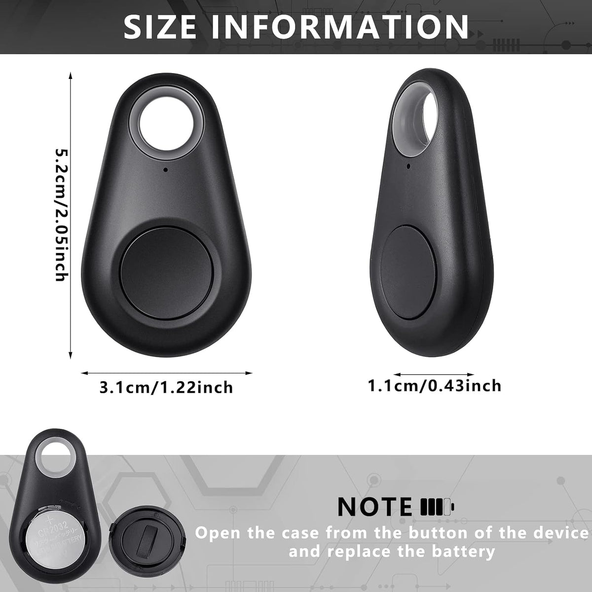 Flutesan 8 Packs Portable GPS Tracking Mobile Tracking Anti Loss Smart Device Key Finder Locator GPS Tracker Device