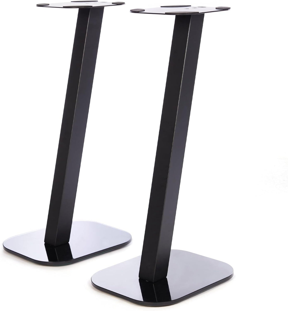 EXIMUS One Pair Fixed Height Universal Speaker Floor Stands - Black - 610 Series