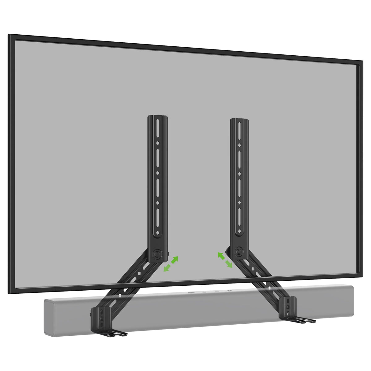 USX MOUNT Soundbar Mount, Sound Bar Mount for Mounting Above or Under TV, Fits Most of Sound Bars Up to 16 Lbs, with Detachable Extension Plates