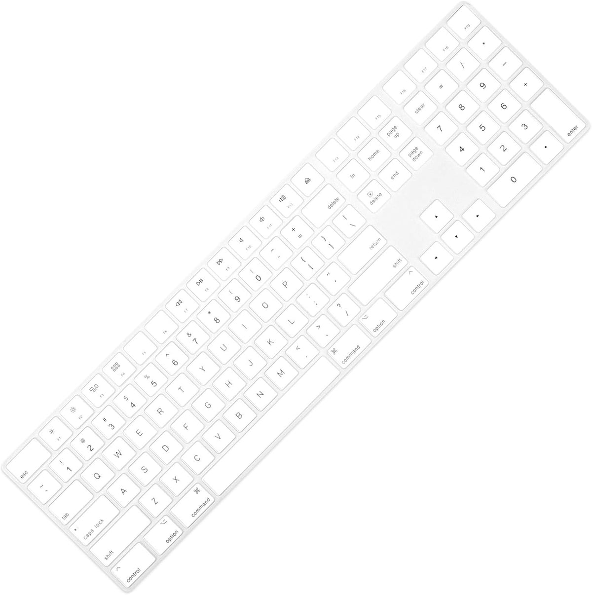 Allinside Transparent Cover for Apple iMac Magic Keyboard with Numeric Keypad MQ052LL/A A1843 US Layout