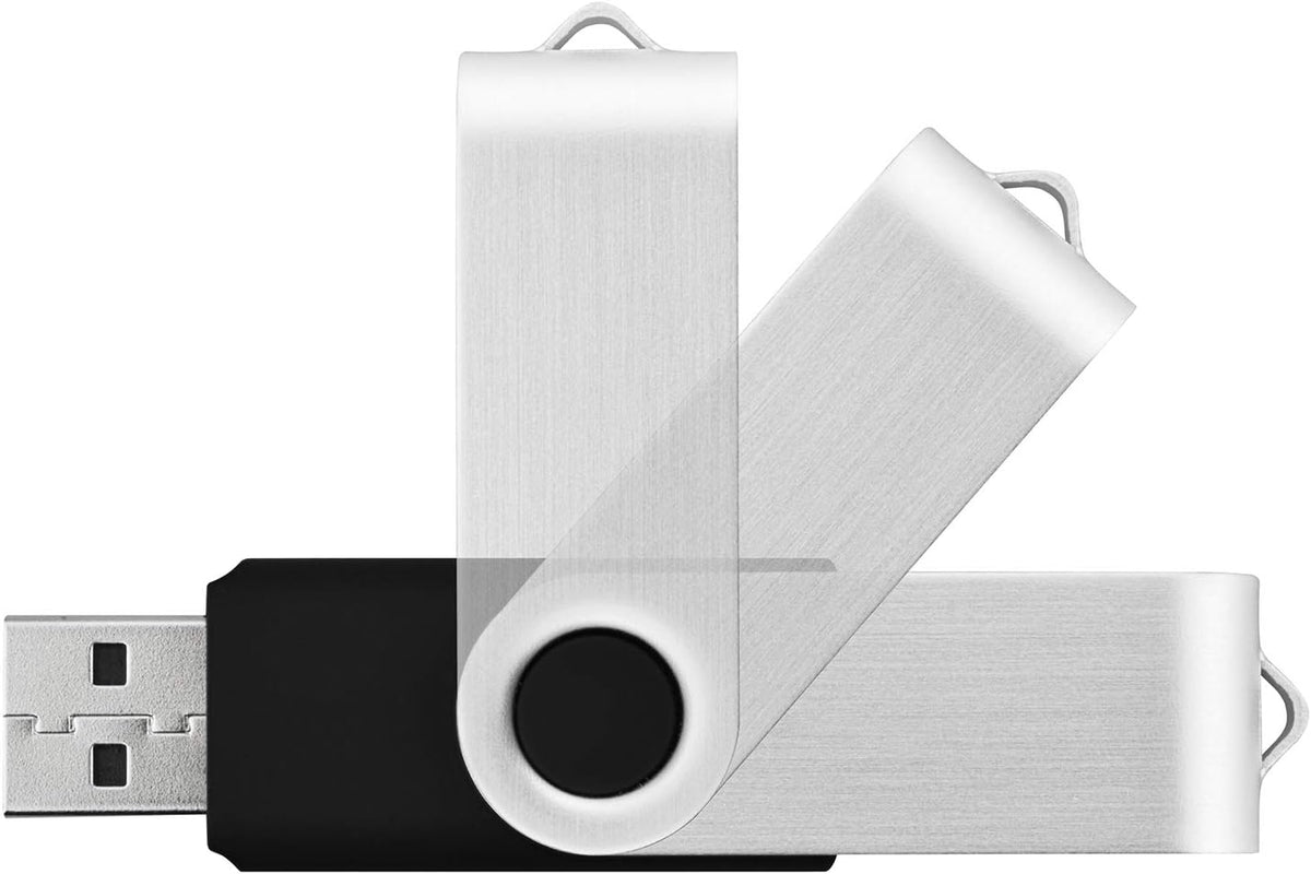 KOOTION 10 X 16 GB USB Flash Drive USB 2.0 Thumb Drive Memory Pen Stick Jump Drive Keychain Design Zip Drives Bulk (Black)