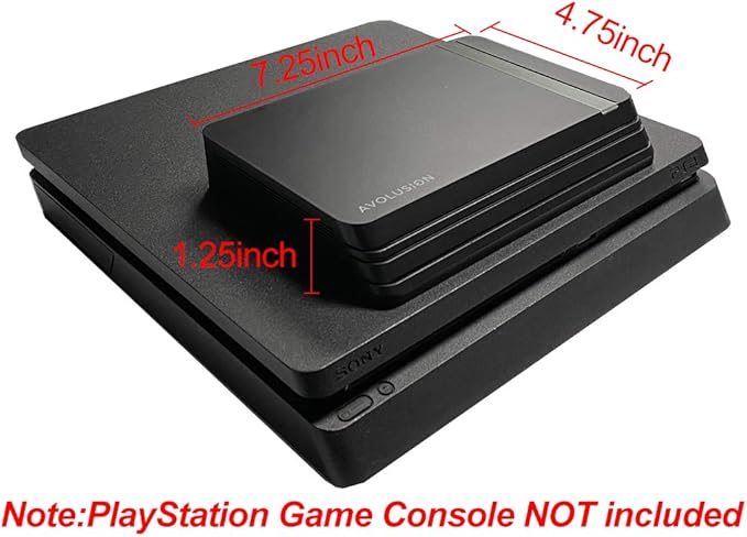 Avolusion HDDGear Pro X 4TB USB 3.0 External Gaming Hard Drive (Pre-formatted for PS4 Pro Slim Original) (Renewed)