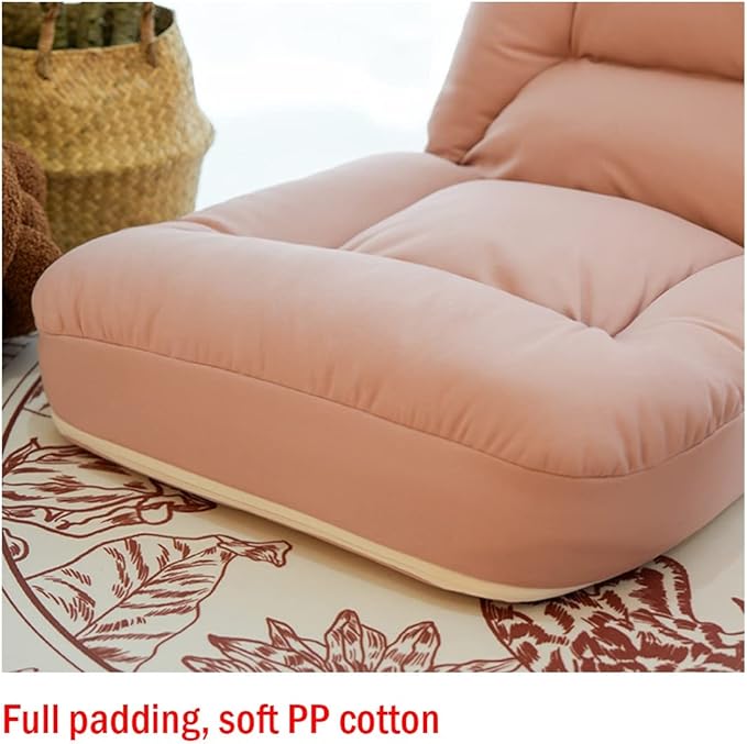 Floor Bed Sofa Chair for Bedroom Portable Padded Yoga ChairAdjustable Floor Chair with Back Support Gaming Chair Meditation Chair for Adult Thick Cushion