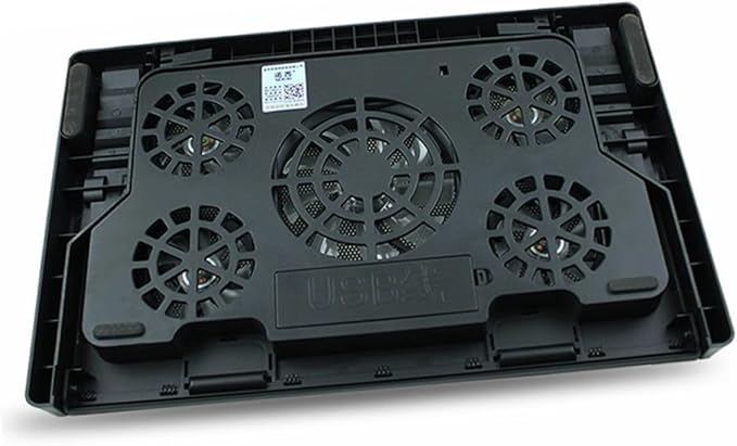 NUOBESTY USB Laptop Cooling Pad with 5 Fans Cooler Base Adjustable Multi-Angle Cooling Stand Anti-Skid Heatsink for Notebook and Gaming Laptops