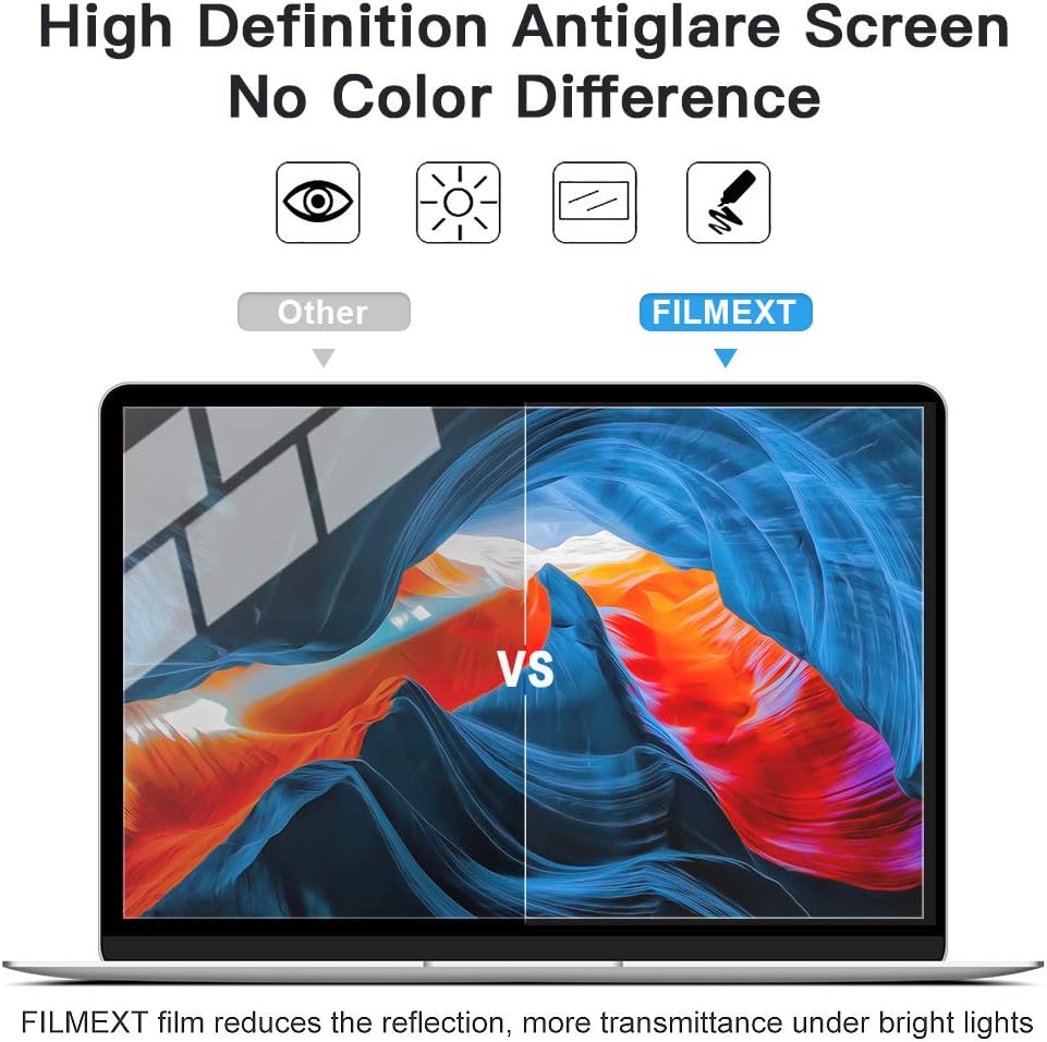 FILMEXT 2 Pack 13.3 inch Laptop Screen Protectors Eye Protection Anti Glare Anti Blue Light Screen Protector Compatible with major brands (Asus, Acer, HP, Dell, Toshiba, Lenovo 13.3"(16:9) Laptop