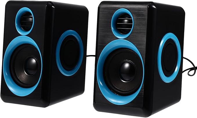 Zerodeko Mini USB 2.0 Laptop Speaker for Desktop Computer Compact Mini Speaker with Loud Diaphragm for Home Office Use Compatible with PC and Notebook