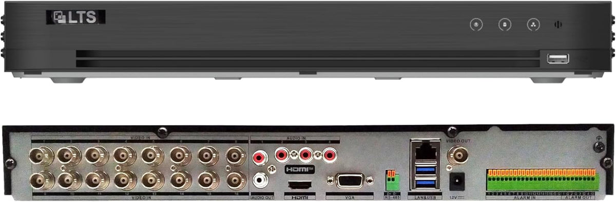 LTS LTD8516K-ST-4TB, Platinum Professional Level 16 Channel HD-TVI 4.0 DVR, 1U, SATA up to 16TB, 4TB Pre-Installed Storage