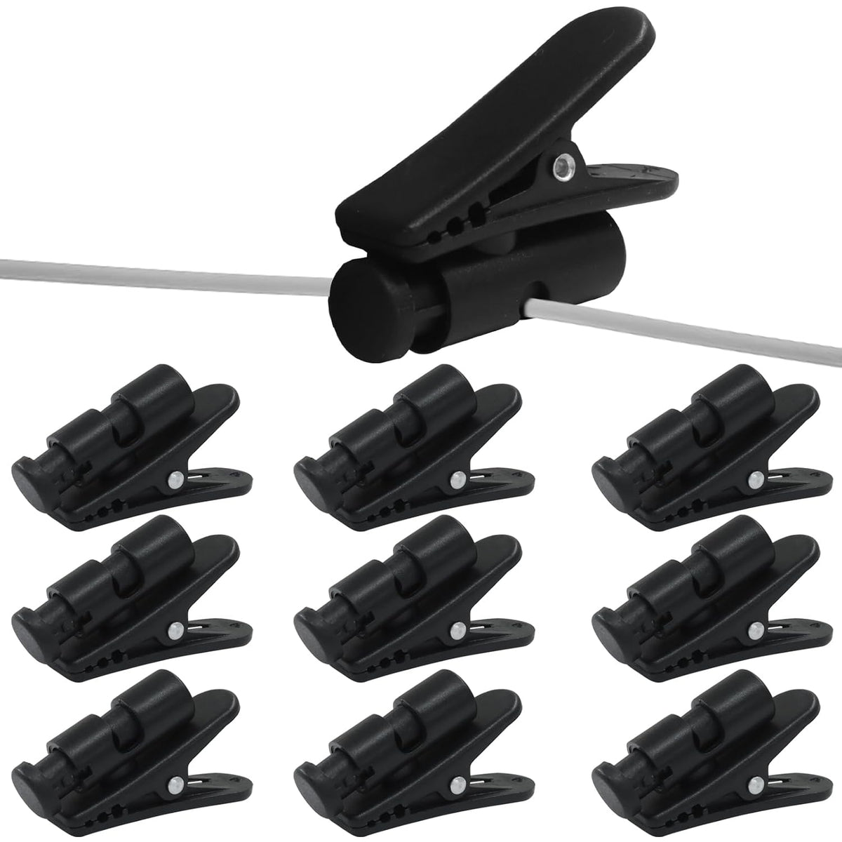 Bonsicoky 10 Pack 2.5-4mm Headphone Wire Clips - Durable Earphone Cable Clamp Hooks for Wires - Keep Your Cords