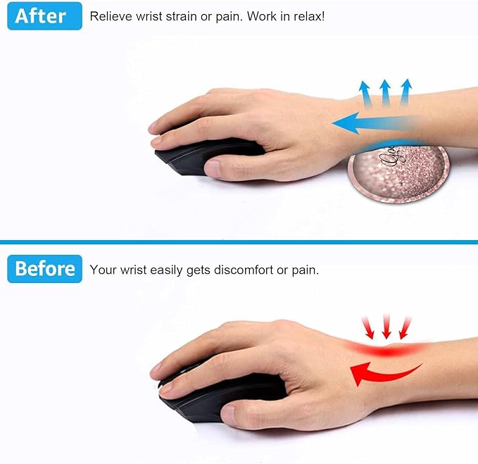 Large Gaming Mouse Pad Extended Waterproof Desk Pad Protector (31.5 x 11.8) Ergonomics Memory Foam Mouse Wrist Rest Support for Home Office Laptop Easy Typing Psalm 46:5 Bible Pink Mouse Mat