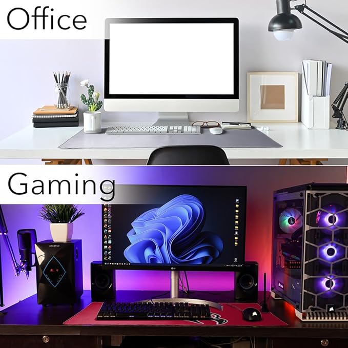University of Wisconsin - River Falls Primary Logo Large Gaming Mouse Pad Desk Mat with Stitched Edges Non-Slip Base for Gamer Home and Office 31.5 x 15.7