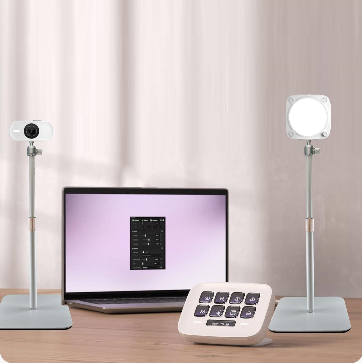 AceTaken 500,StreamCam,Lenovo,Elgato White Webcam Stand for Logitech Brio Neo Webcams