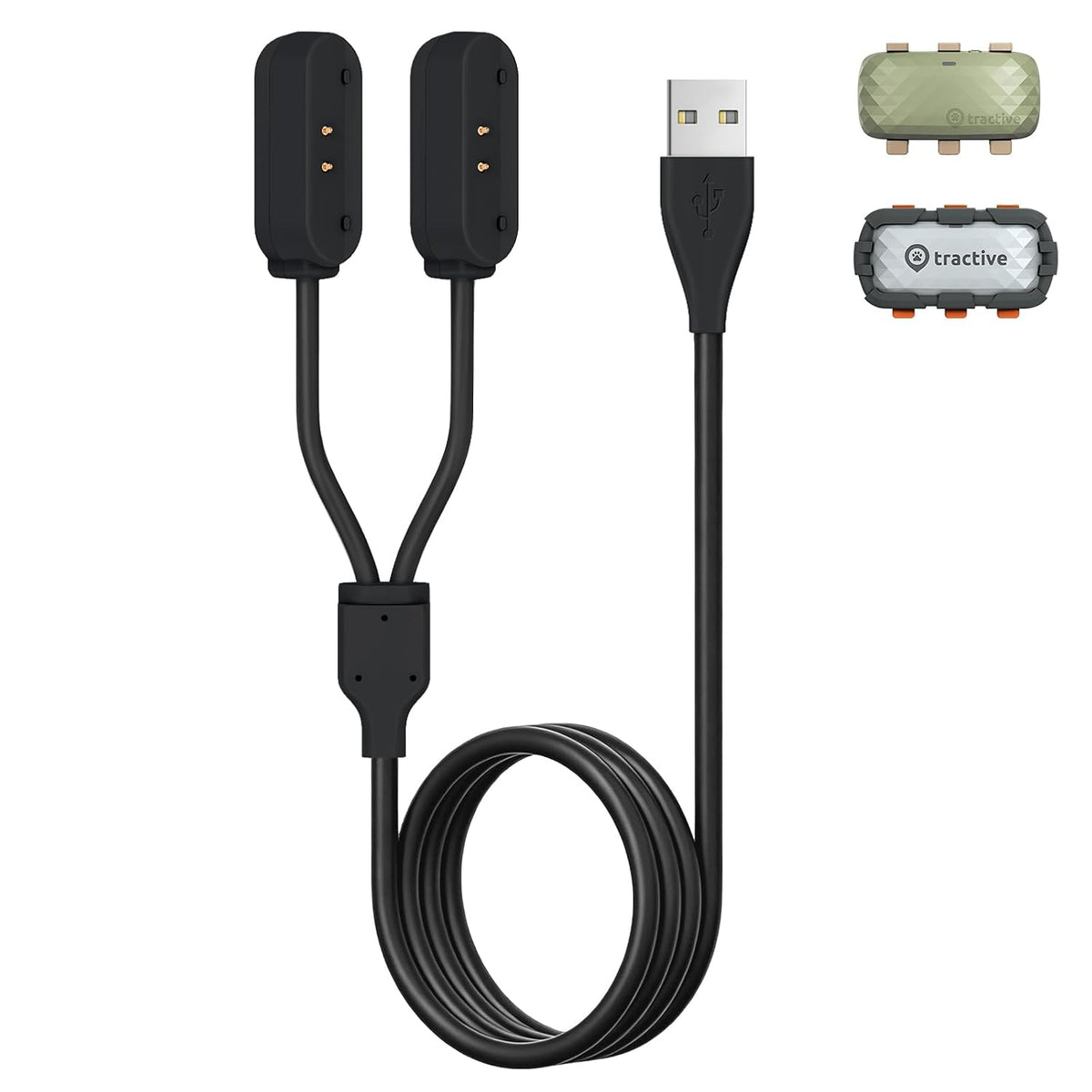 Gltire 2-in-1 Portable Magnetic Quick Charge Cable | Anti-Lost Heavy-Duty | Replacement for Tractive Dog GPS Tracker |