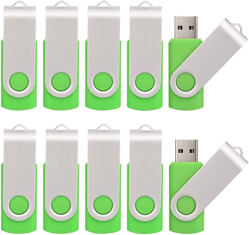 10 Pack 16GB USB Flah Drive USB 2.0 USB Memory Stick-Green