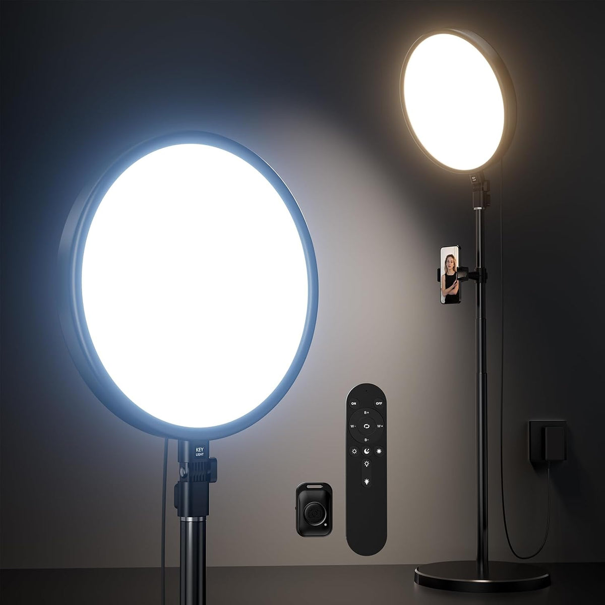 Weilisi Large Ring Light with 79" Stand, 6500K Professional Full-Screen Big Ring Light with Stand and Phone Holder, Selfie Light with Remote for Studio Video Photography, TikTok, YouTube, Live Stream