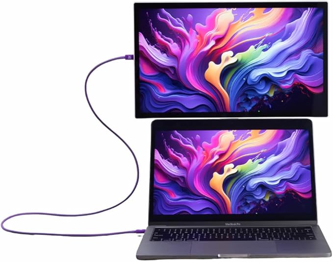 Espresso Lite 15 Portable Monitor (Orange) – 15.6” Full HD USB-C Display Single-Cable Power Ultra-Light Travel Monitor for Laptop iPad &amp USB-C Devices