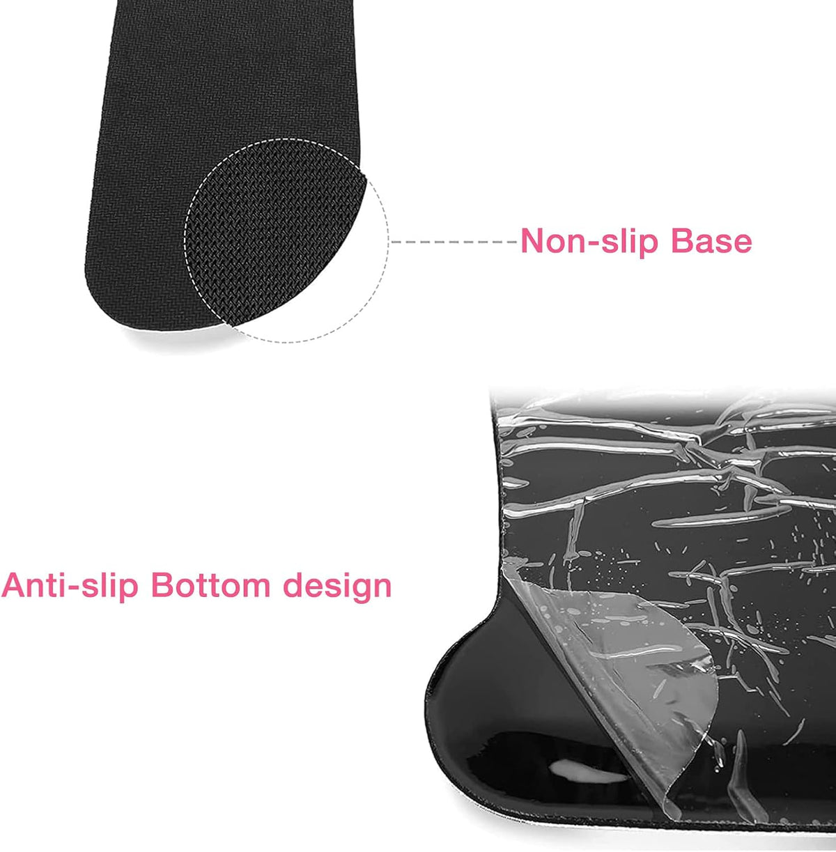 MOSISO Wrist Rest Support for Mouse Pad & Keyboard Set, Ergonomic Mousepad Non-Slip Base Home/Office Pain Relief & Easy Typing Cushion with Neoprene Cloth & Raised Memory Foam, White