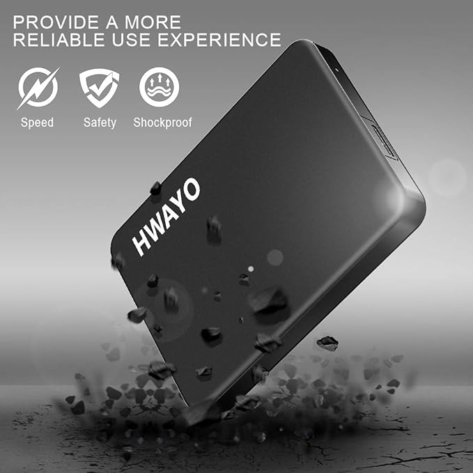 320GB Portable External Hard Drive Ultra Slim 2.5'' USB 3.0 HDD Storage for PC Desktop Laptop MacBook Chromebook Xbox One