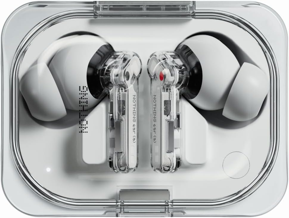Nothing Ear (a) Wireless Earbuds, 45dB Hybrid Noise Cancelling Earbuds, Hi-Res Audio, Advanced Equaliser, Dual Connect, 6 Mics, 42.5H Playtime Ear Buds Wireless Bluetooth, White