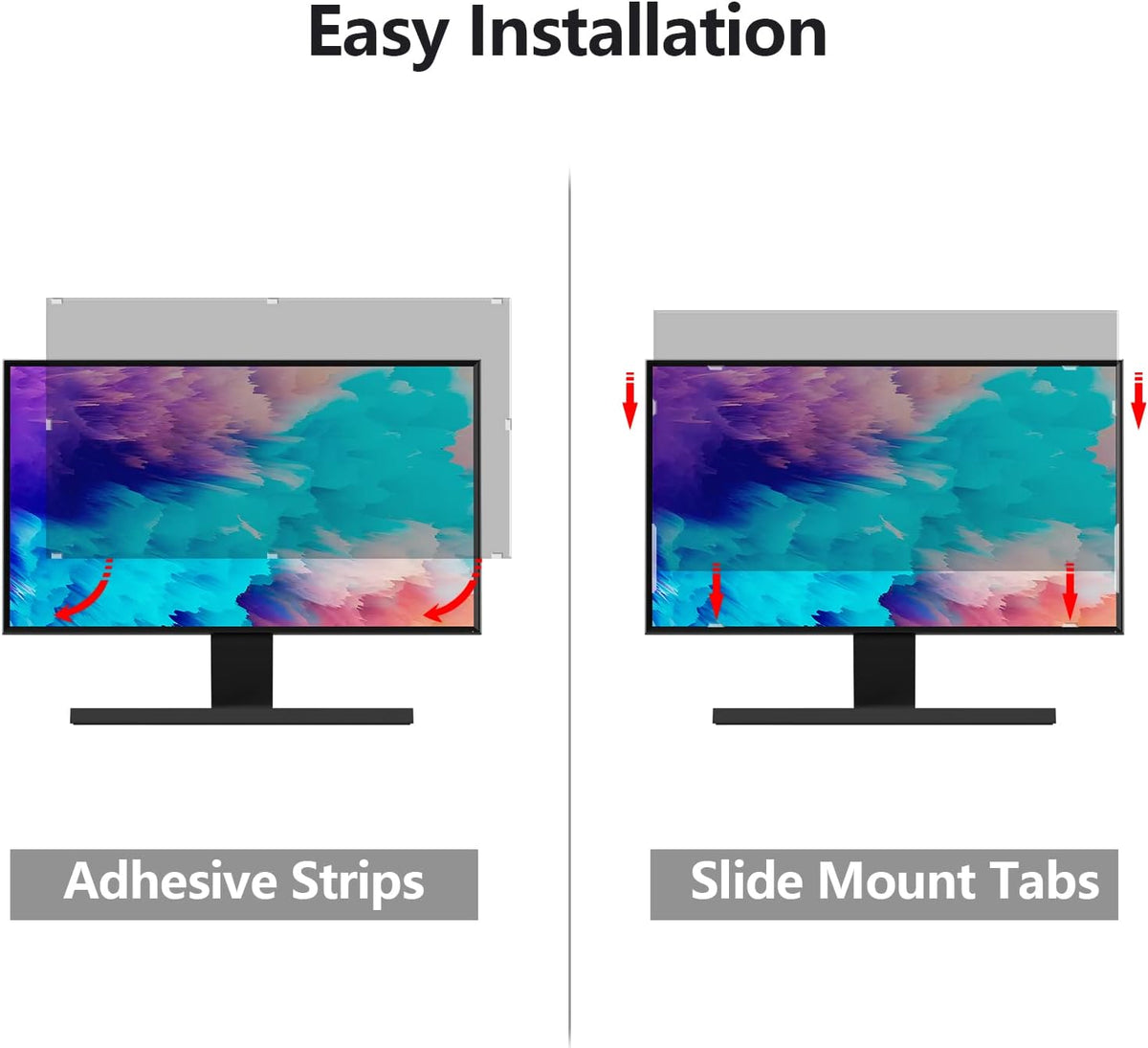 [5 Pack] 20 Inch Computer Privacy Screen Protector for 16:9 Widescreen Monitors-Anti-Glare & Blue Light Filter,Anti-Spy Film,Reduces Eye Strain(Fits Most Desktop Screens)