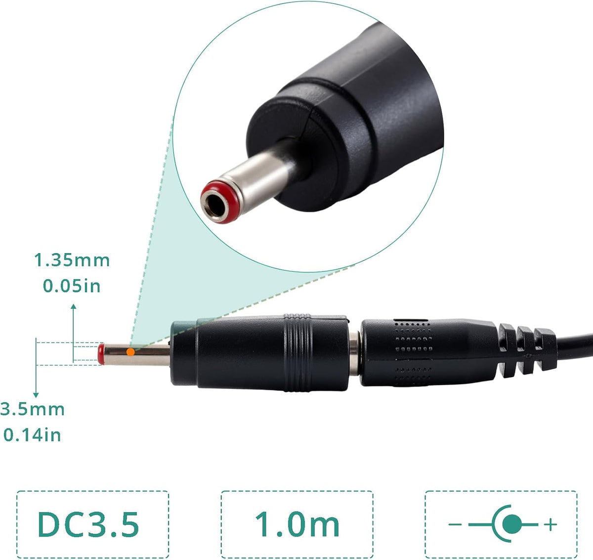 hiBCTR 6 Packs 5V 9V/12V, 5.5x2.1mm/3.5x1.35mm, 18W USB Boost Converter Cable, DC to USB Power Adapter, Voltage Boost