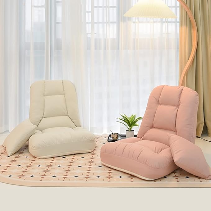 Floor Bed Sofa Chair for Bedroom Portable Padded Yoga ChairAdjustable Floor Chair with Back Support Gaming Chair Meditation Chair for Adult Thick Cushion