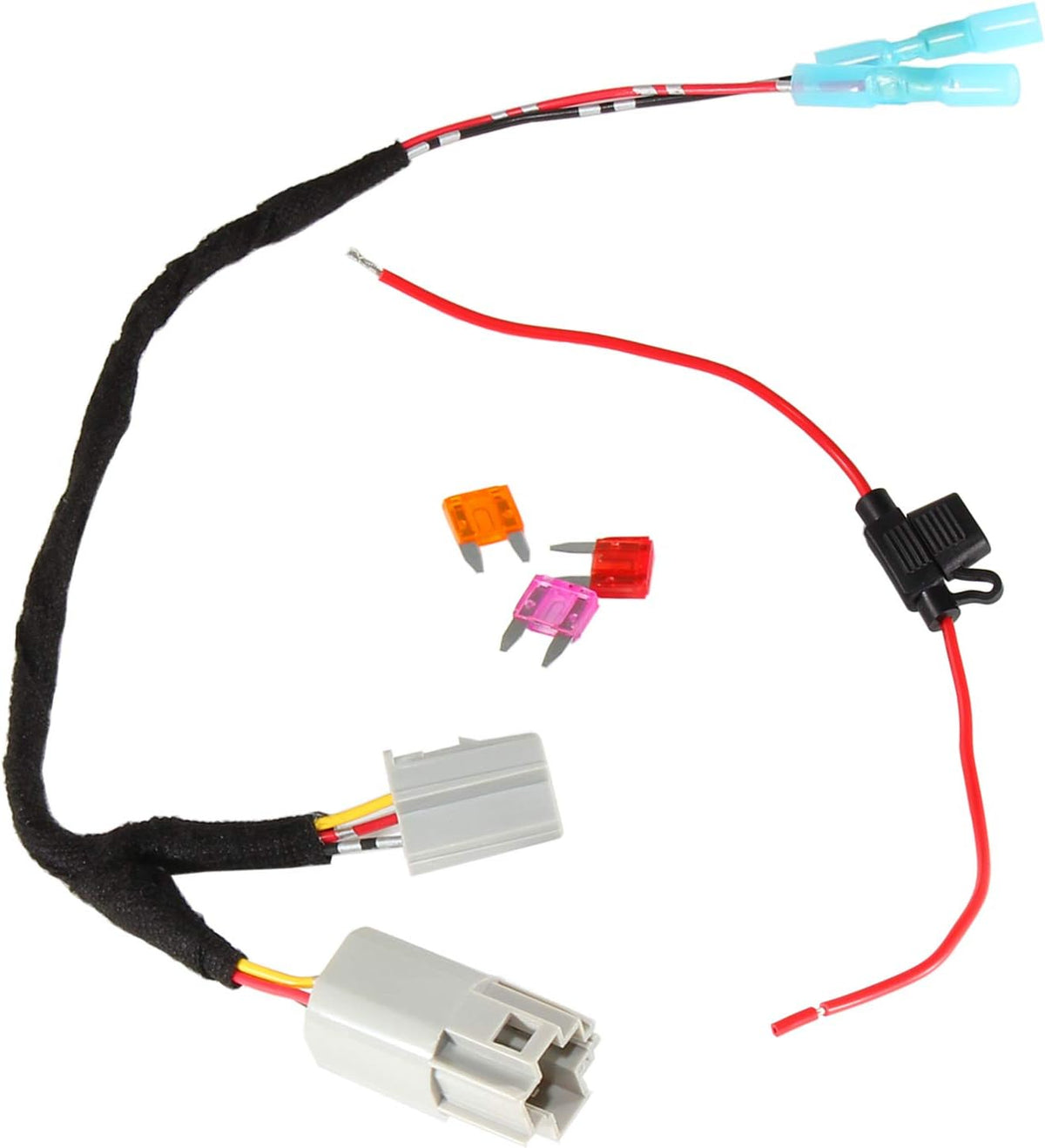 12 2001-2022 RED WOLF Volt Power Adapter Wiring Harness Switch Connector Plug w/Fuse for Chrysler Dodge Ram Power