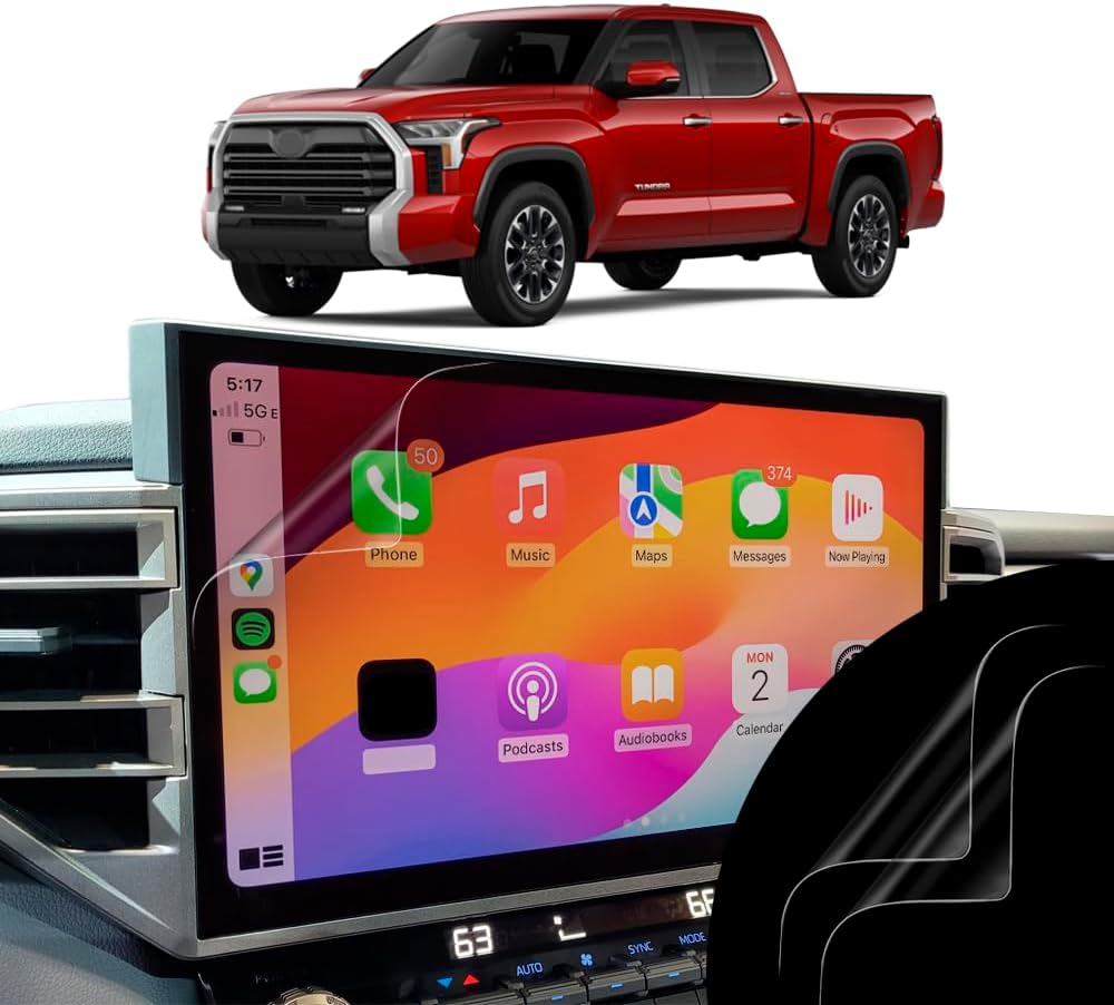 2026 2025 Toyota Tundra Screen Ptotector 14 Inch Matte Anti Glare Anti Fingerprint designed for 3rd Gen Multimedia Navigation Touchscreen Display Compatible with 2024 2023 2022 2 Pack From Artemis Shields