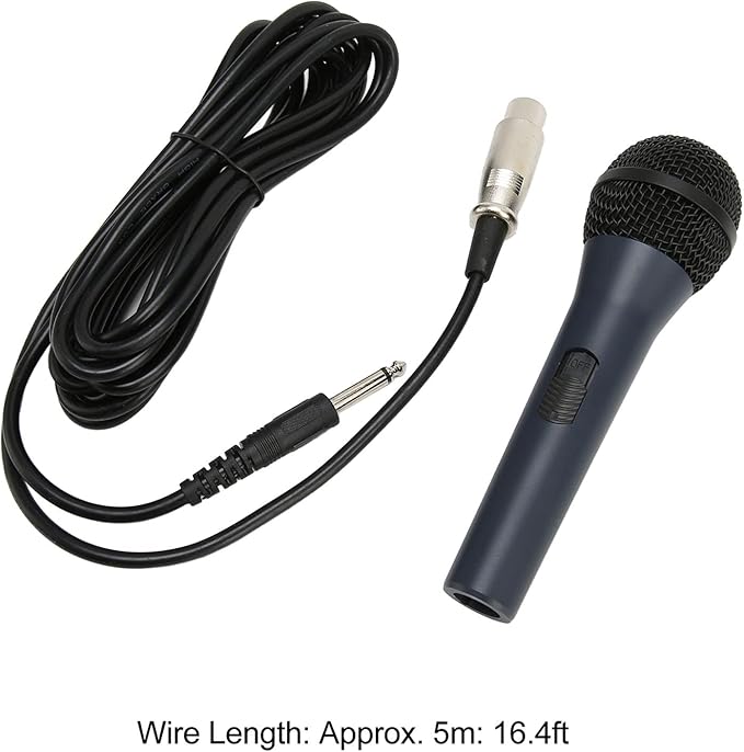 Zunate Noise Reduction Wired Handheld Microphone for Efficient Pickup Karaoke Mic for Home KTV Stage Metal Material