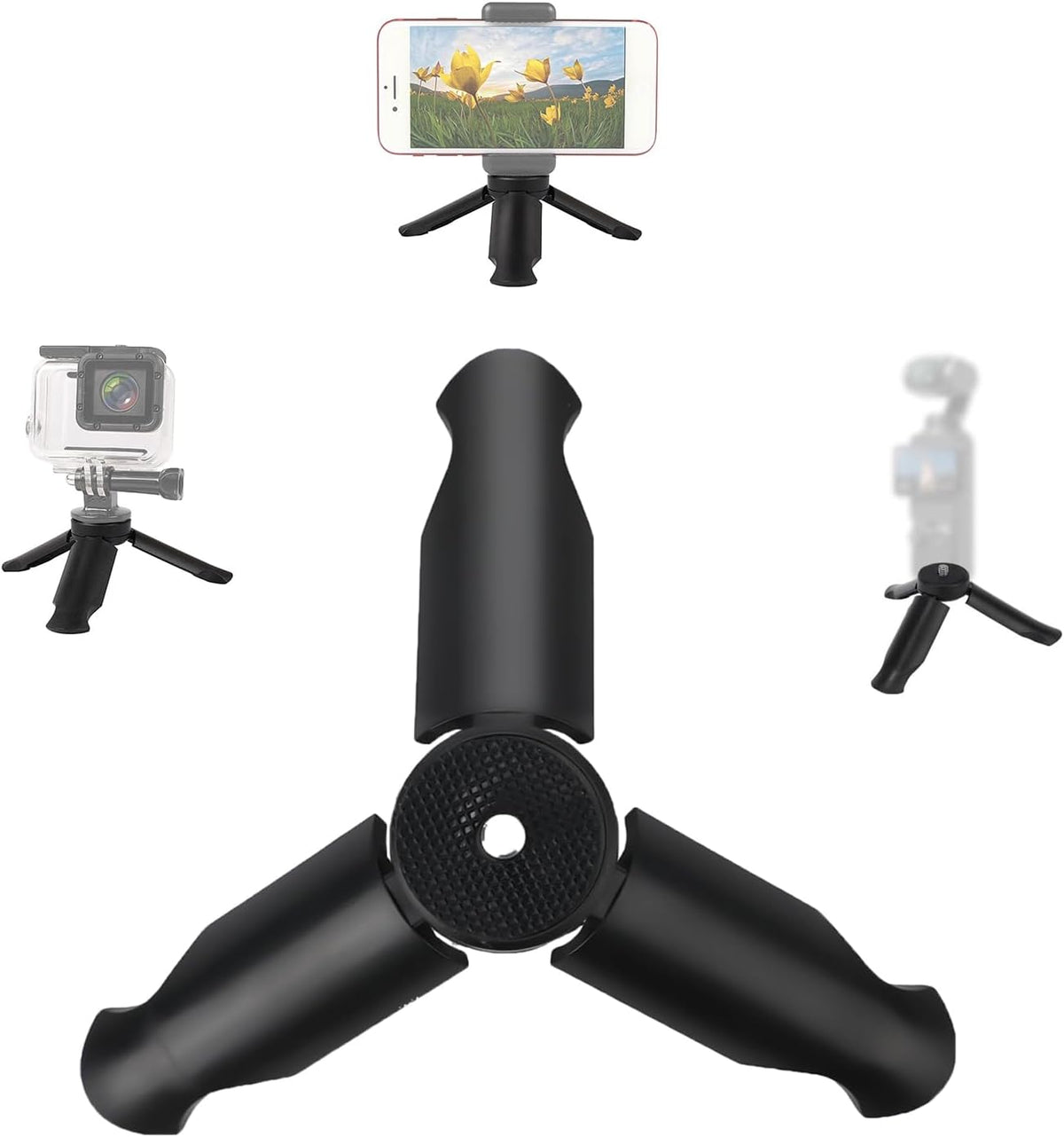 Mini Tripod, Desktop Tabletop Stand Compact Tripod for Smooth 4, Osmo Mobile, Vimble 2, Gimbal Handle Grip Stabilizer and All Cameras